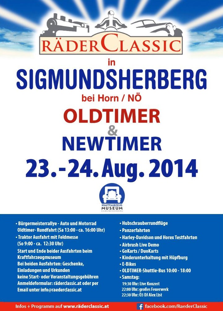 Sigmundsherberg Räder Classic 23-24 Aug. 2014