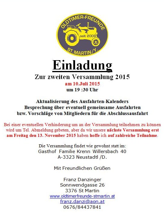Einladung  versammlung 10.07.2015