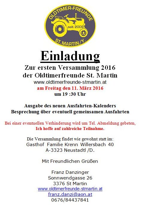 Einladung versammlung 11.03. 2016