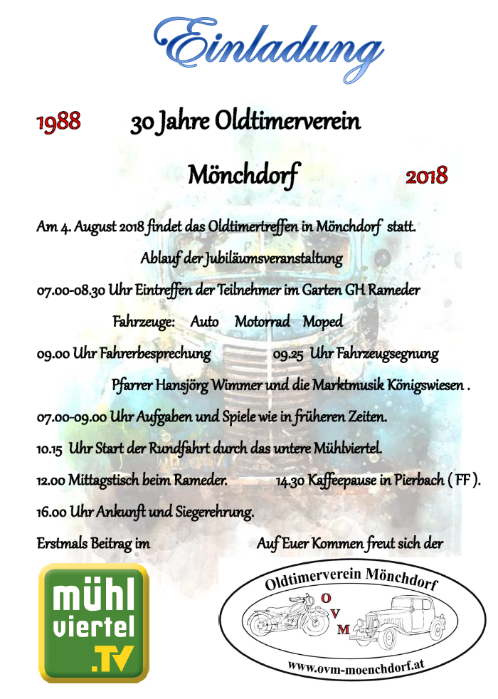 Mönchdorf Auto Motorrad Moped Oldtimertreffen 4. Aug. 2018